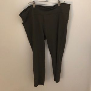 Fabletics Dark Olive Cropped Leggings